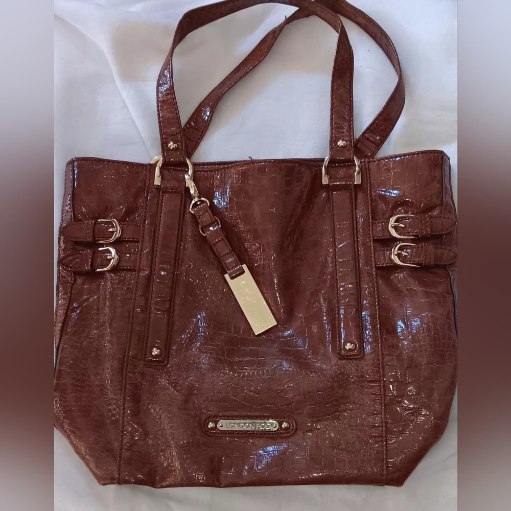 Brown London Fog Tote Bag